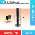 MS-2/3 Mild Steel Pole | Quality Safety Post Malaysia | Welldone