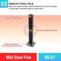 MS-2/3 Mild Steel Pole | Quality Safety Post Malaysia | Welldone