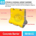 RB180-CC Concrete Barrier | Quality Jersey Barrier Malaysia | Welldone