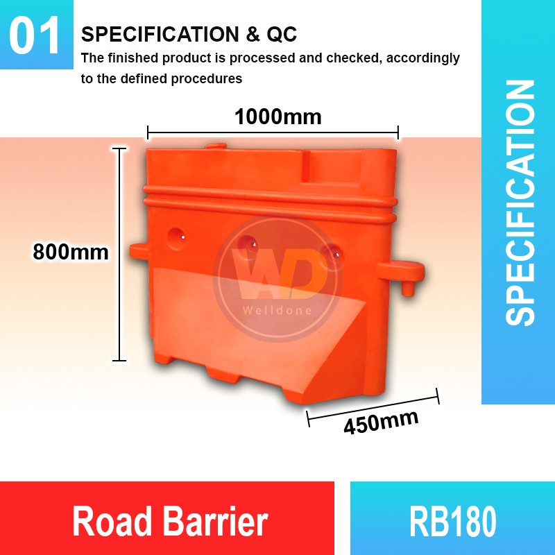 RB180 Road Barrier | Quality New Jersey Barrier Malaysia | Welldone