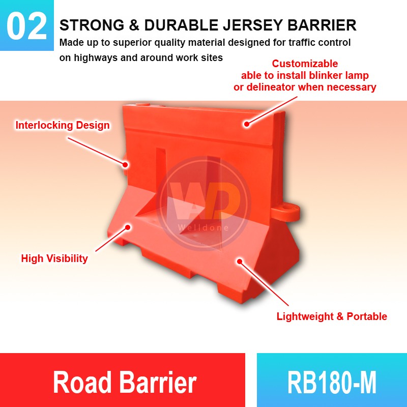 RB180-M Road Barrier | Quality New Jersey Barrier MY | Welldone