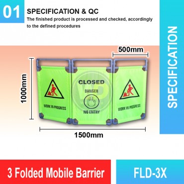 3 Folded Mobile Barrier