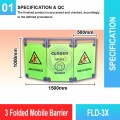 FLD-3X 3 Folded Mobile Barrier | Quality Safety Barrier MY | Welldone