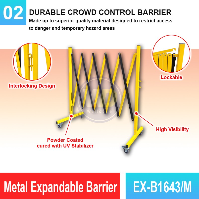 EX-B1643M Expandable Barrier | Quality Safety Barrier MY | Welldone