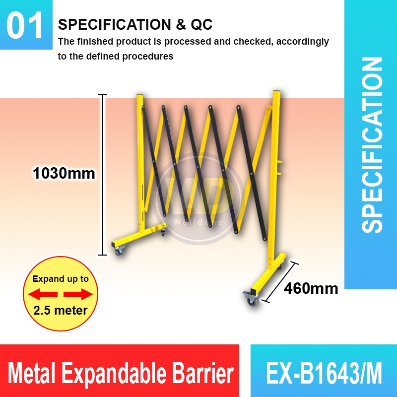 EX-B1643M Expandable Barrier | Quality Safety Barrier MY | Welldone