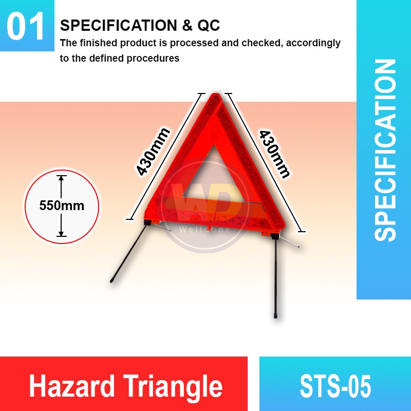 STS-05 Hazard Triangle | Quality Safety Accessories MY | Welldone