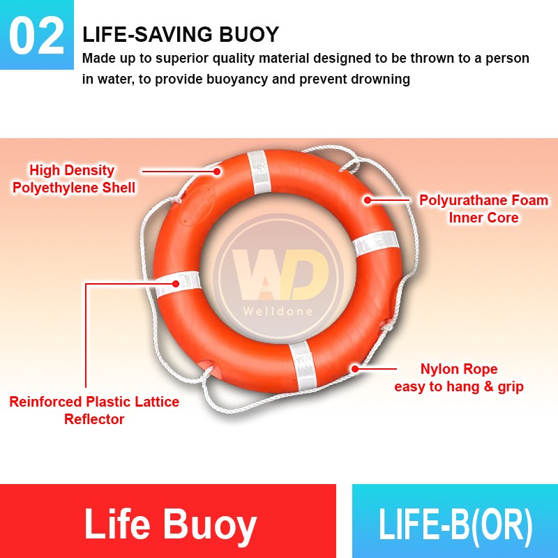 LIFE-B(OR) Life Buoy | Marine Safety Accessories Malaysia | Welldone