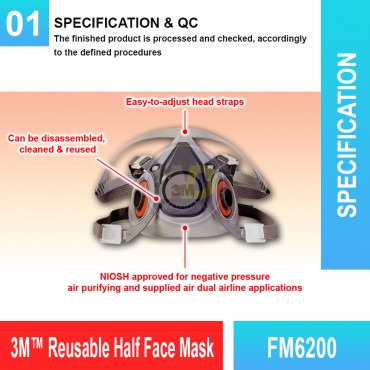3M™ Reusable Half Face Mask