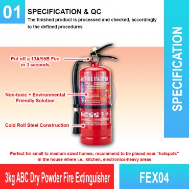 3kg ABC Dry Powder Fire...