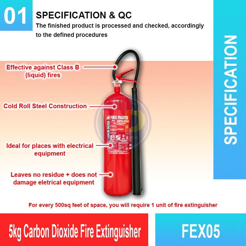 FEX05 5kg Carbon Dioxide Fire Extinguisher | Welldone