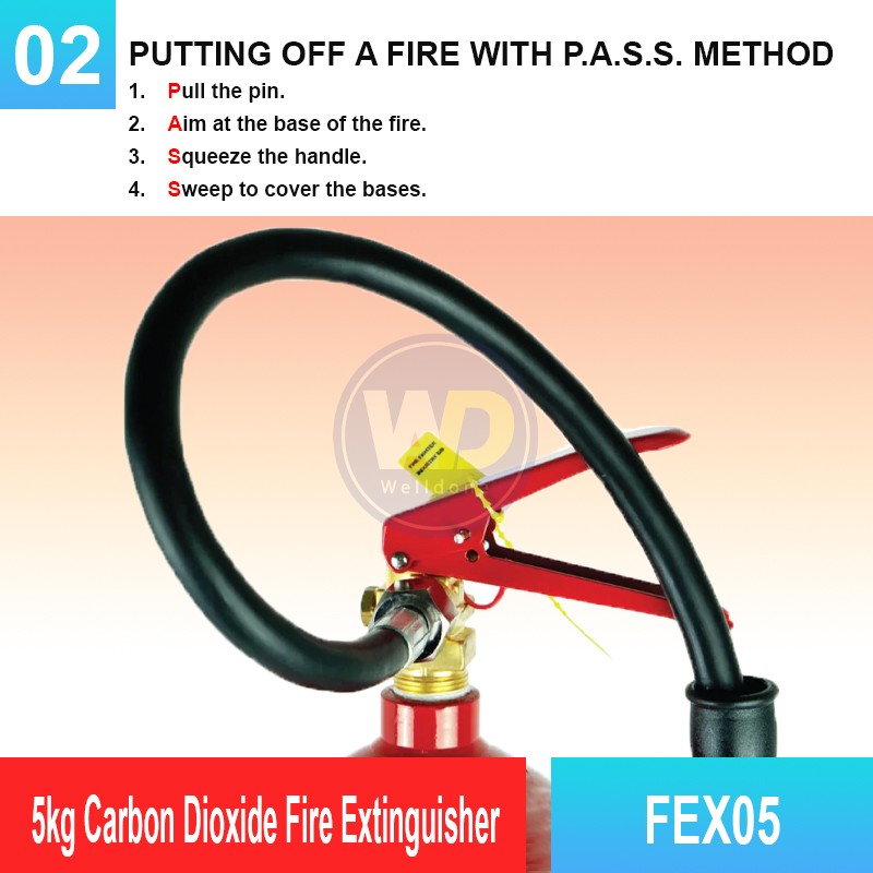 FEX05 5kg Carbon Dioxide Fire Extinguisher | Welldone