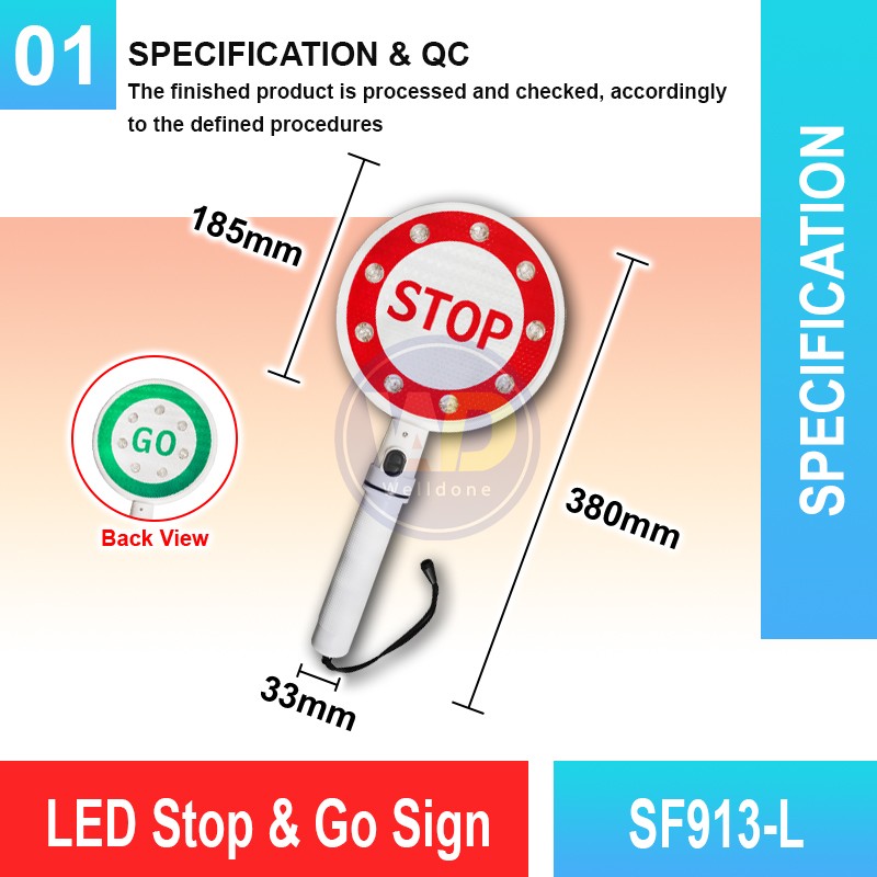 SF913-L LED Stop & Go Sign | Quality Baton Light Malaysia | Welldone
