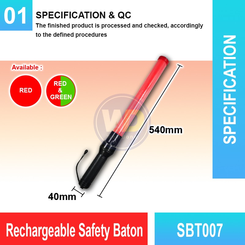 SBT007 Rechargeable Safety Baton | Quality Baton Light MY | Welldone