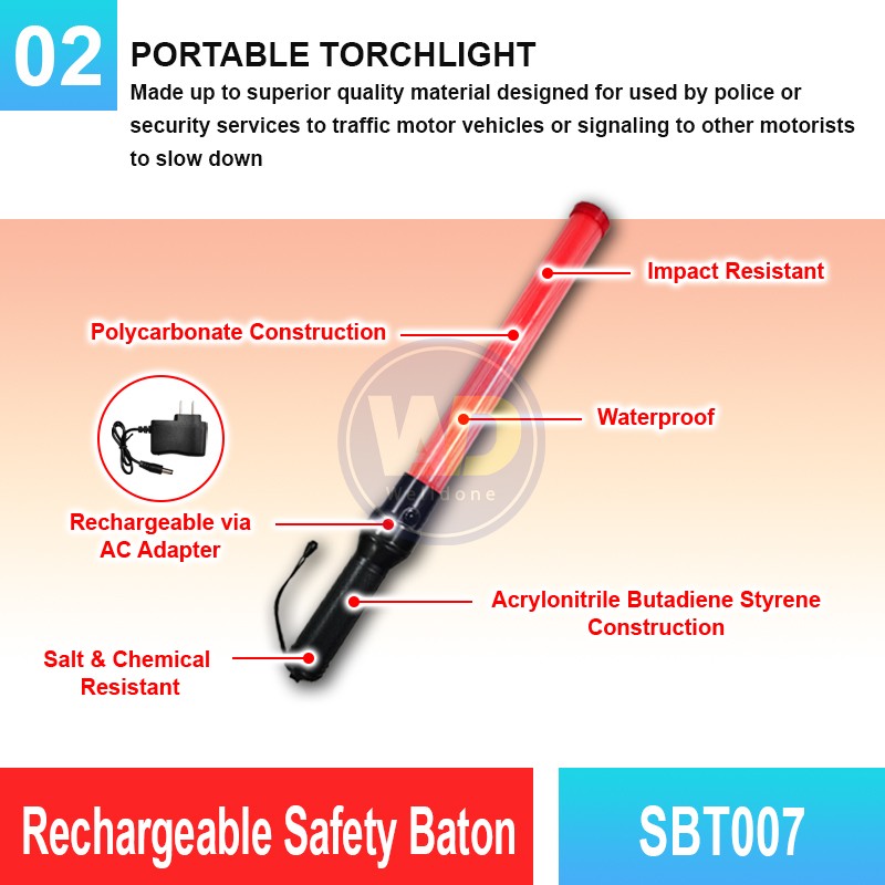 SBT007 Rechargeable Safety Baton | Quality Baton Light MY | Welldone