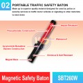 SBT260W Magnetic Safety Baton 29cm | Quality Baton Light MY | Welldone