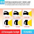 TC10-REC LED Rechargeable Torchlight | Quality Searchlight MY | Welldone