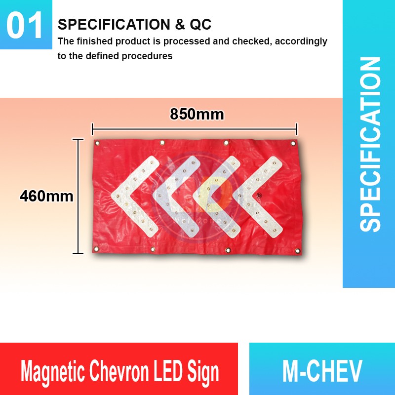 M-CHEV Magnetic Chevron LED Sign | Quality Warning Light MY | Welldone