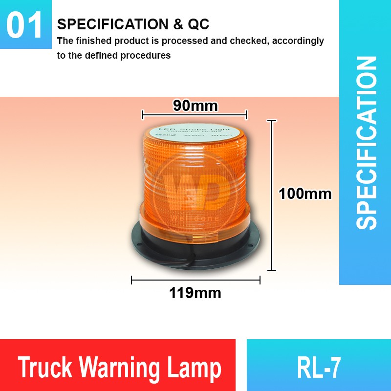 RL-7 Truck Warning Lamp | Quality Warning Light Malaysia | Welldone