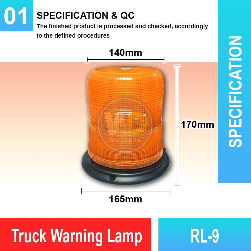 RL-9 Truck Warning Lamp | Quality Warning Light Malaysia | Welldone