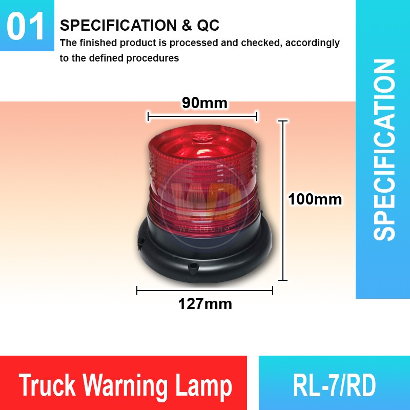 RL-7/RD Truck Warning Lamp | Quality Warning Light Malaysia | Welldone