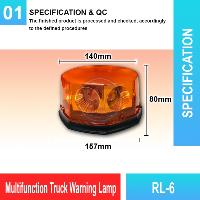 RL-6 Multifunction Truck Warning Lamp | Quality Warning Light MY | Welldone RL-6 Multifunction Truck Warning Lamp | Quality Warning Light MY | Welldone