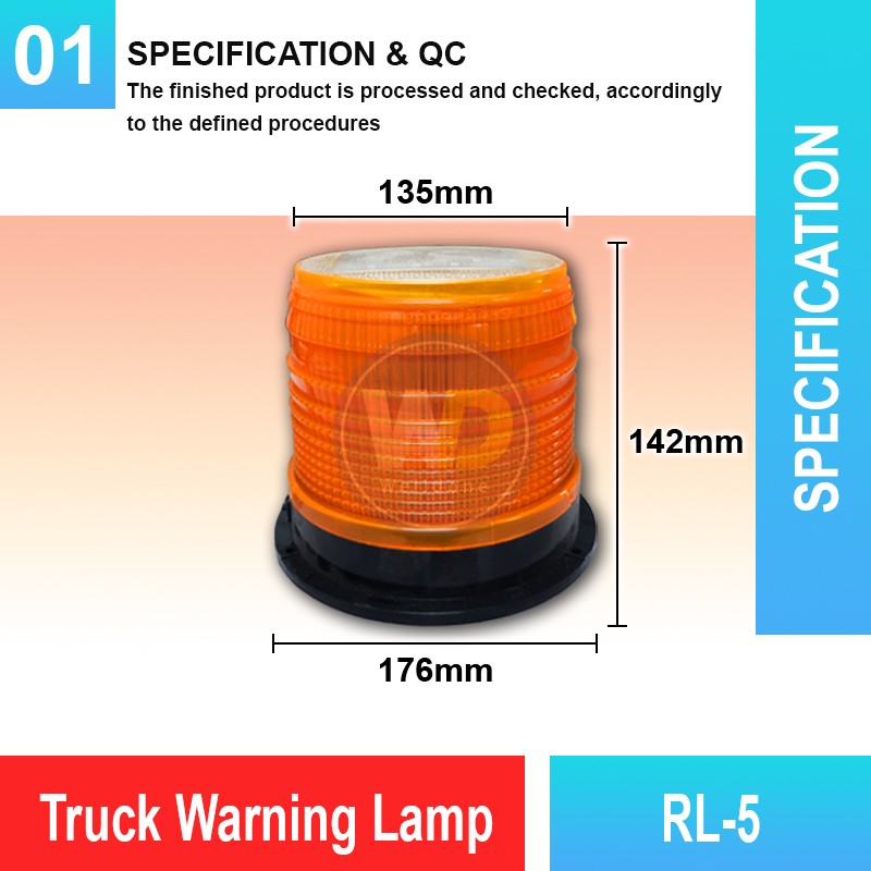 RL-5 Truck Warning Lamp | Quality Warning Light Malaysia | Welldone