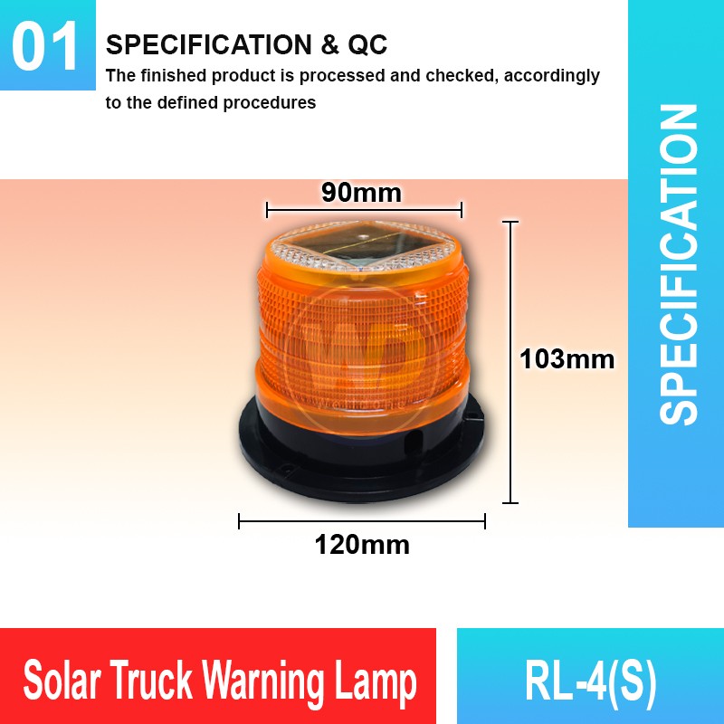 RL-4(S) Solar Truck Warning Lamp | Quality Warning Light MY | Welldone