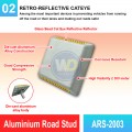 ARS-2003 Aluminium Road Stud | Quality Pavement Marker MY | Welldone