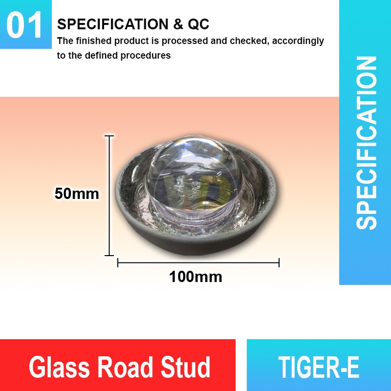 TIGER-E Glass Road Stud | Quality Raised Pavement Marker MY | Welldone