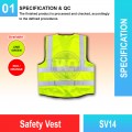 SV14 Safety Vest with Pocket | Quality High VIS Vest MY | Welldone
