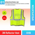 SV08 3M Reflector Vest | Quality High Visibility Vest MY | Welldone