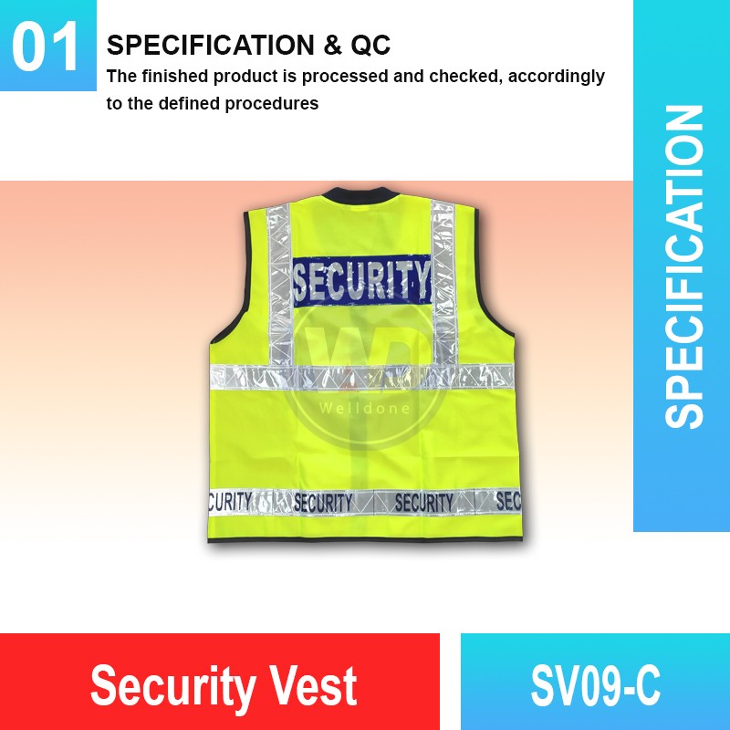 SV09-C Security Vest | Quality High Visibility Vest MY | Welldone