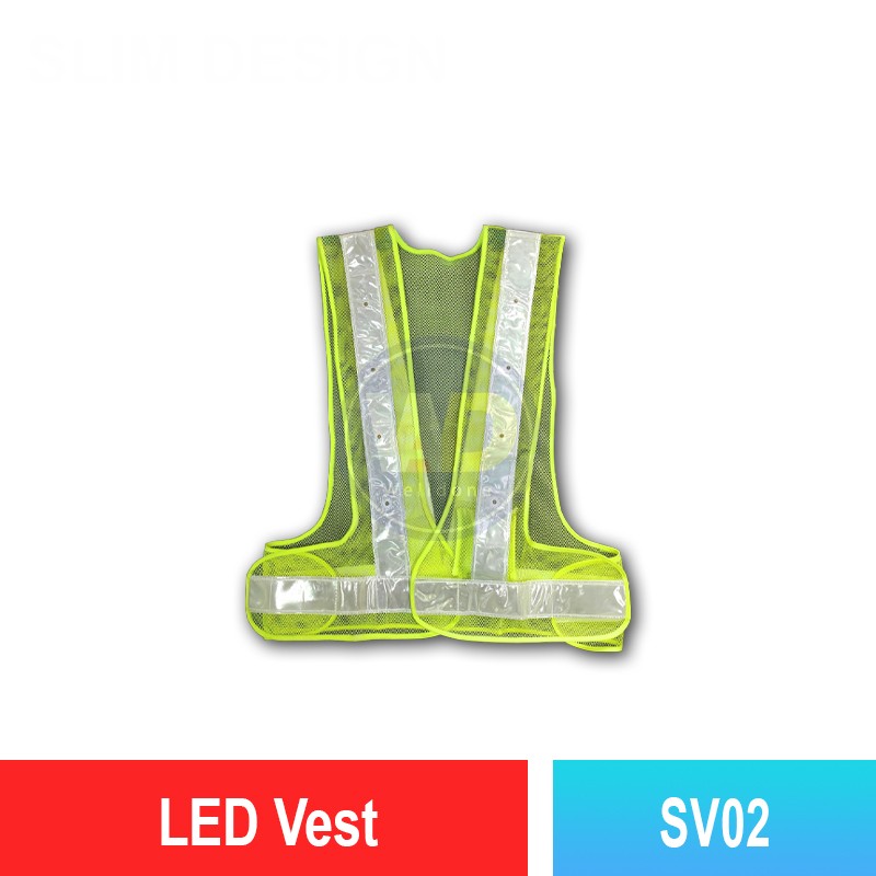 SV02 LED Vest | Quality High Visibility Vest Malaysia | Welldone