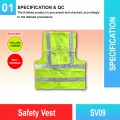 SV09 Safety Vest | Quality High Visibility Vest Malaysia | Welldone