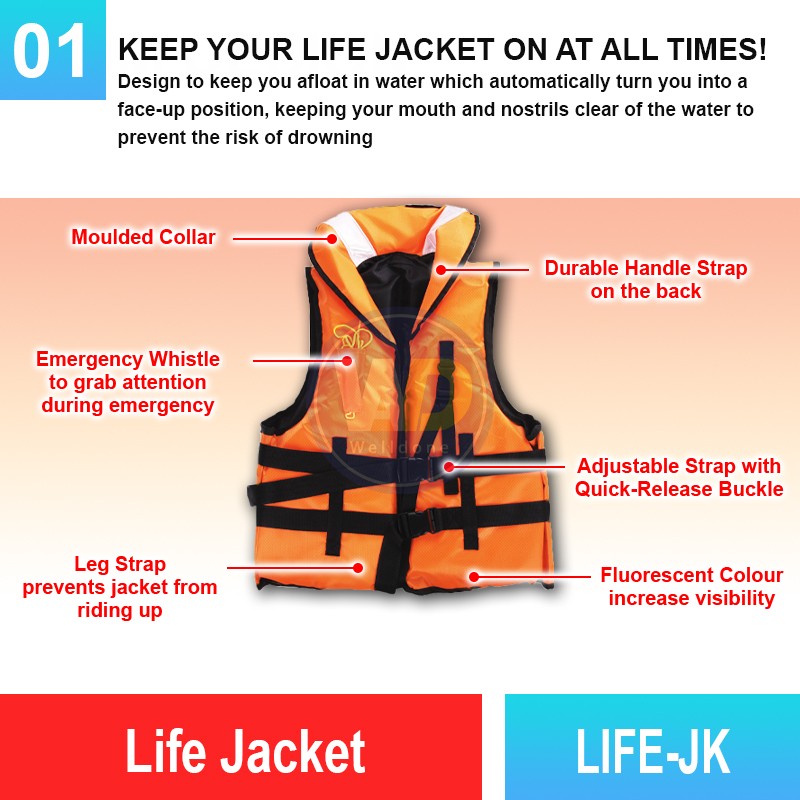 LIFE-JK Life Jacket | Quality Marine Safety Equipment MY | Welldone