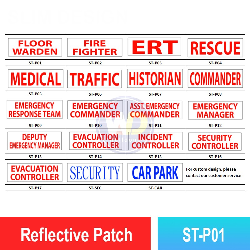 ST-P01 Reflective Patch | Quality Safety Patches Malaysia | Welldone