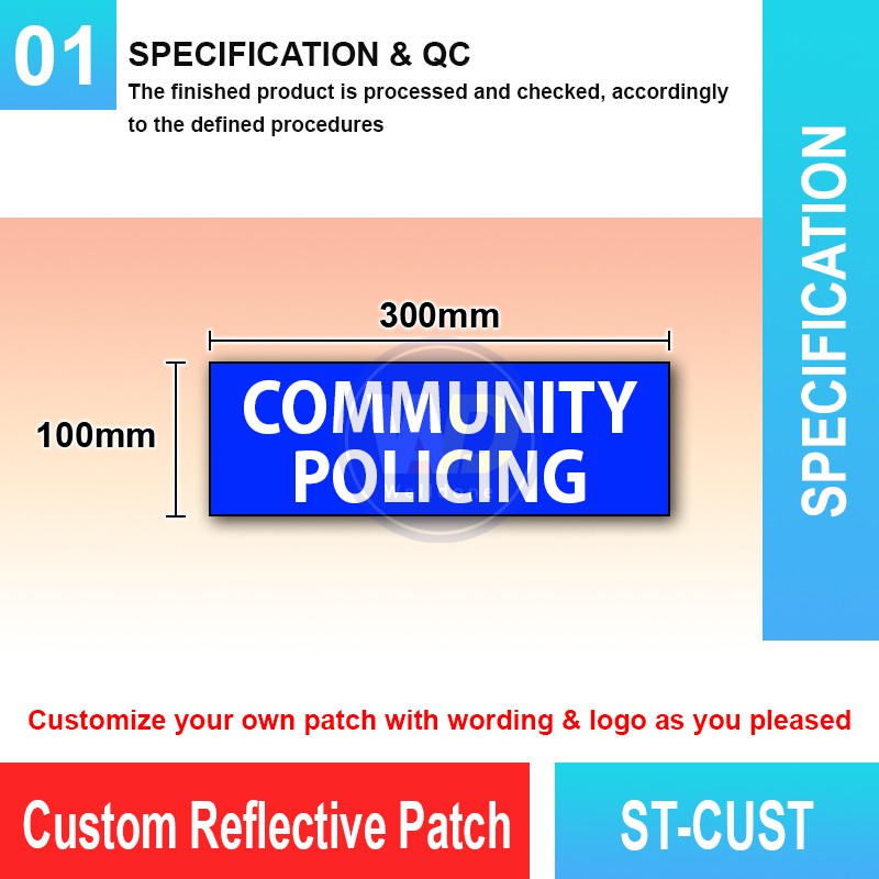 ST-CUST Custom Reflective Patch | Quality Safety Patches MY | Welldone ST-CUST Custom Reflective Patch | Quality Safety Patches MY | Welldone