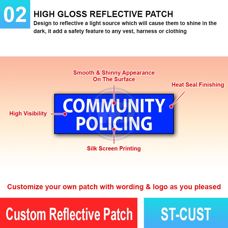 ST-CUST Custom Reflective Patch | Quality Safety Patches MY | Welldone ST-CUST Custom Reflective Patch | Quality Safety Patches MY | Welldone