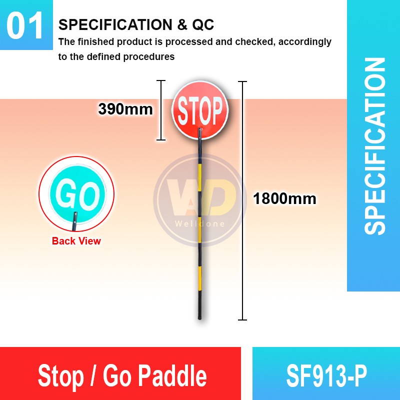 SF913-P Stop / Go Paddle | Quality