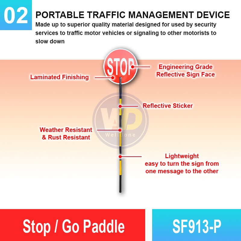 SF913-P Stop / Go Paddle | Quality