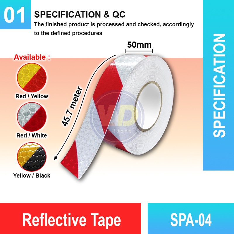 Hazard Reflective Tape (Sparkling High Intensity) - SPA-07 | Welldone Hazard Reflective Tape (Sparkling High Intensity) - SPA-07 | Welldone