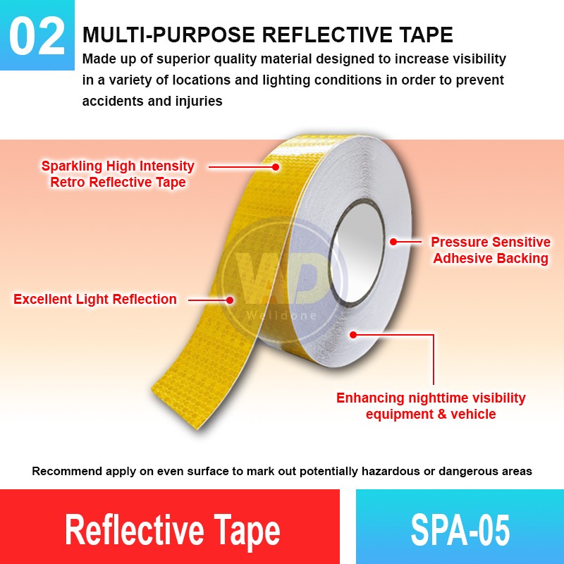 SPA-05 Reflective Tape | Quality Conspicuity Tape MY | Welldone