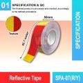 Hazard Reflective Tape (Sparkling High Intensity) - SPA-07(RY) | Welldone