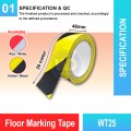 PVC Hazard Warning Floor Marking Tape - WT25 | Welldone