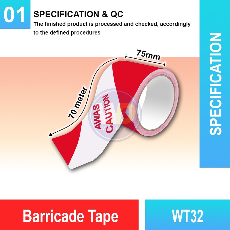WT32 Barricade Tape | Quality Conspicuity Tape Malaysia | Welldone