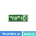 Photoluminescent Keluar Exit Sign - ES2500LG | Welldone