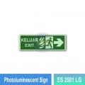 Photoluminescent Keluar Exit Sign (Right Arrow) - ES2501LG | Welldone