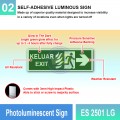 Photoluminescent Keluar Exit Sign (Right Arrow) - ES2501LG | Welldone