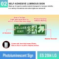 Photoluminescent Keluar Exit Sign (Up-Right Arrow) - ES2504LG | Welldone