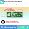 ES 2507 LG Photoluminescent Sign | Directional Finding Sign | Welldone